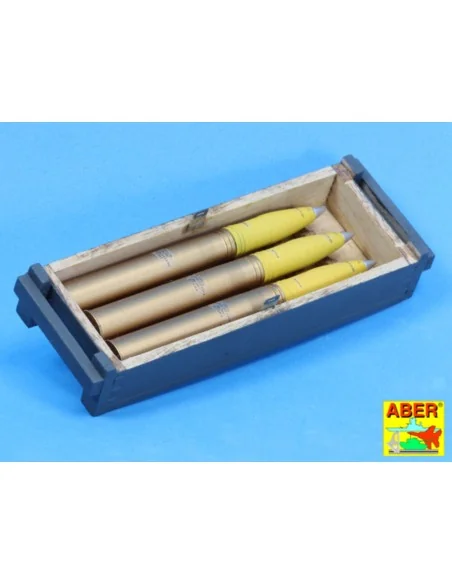 8, 8 cm Tiger I high-explosive Ammo with box, 1/16 - Aber Models 16014