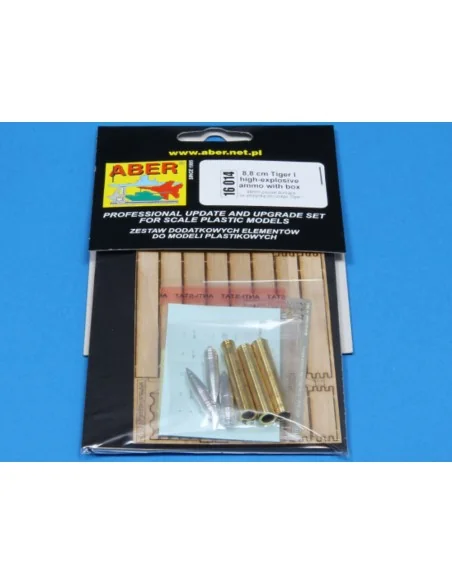 [NO_DESC] 8, 8 cm Tiger I high-explosive Ammo with box, 1/16 - Aber...