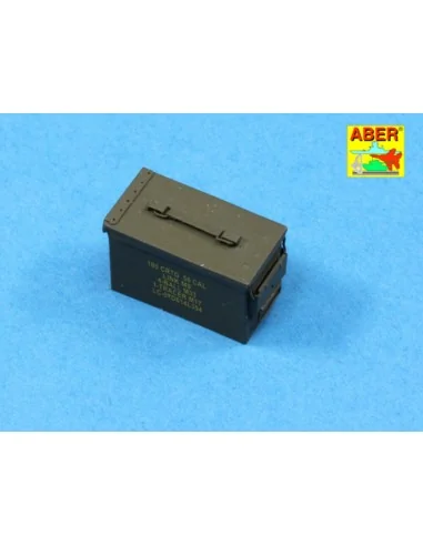 .50 cal. Amuunition with box set for M2 MG, 1/16 - Aber Models 16047