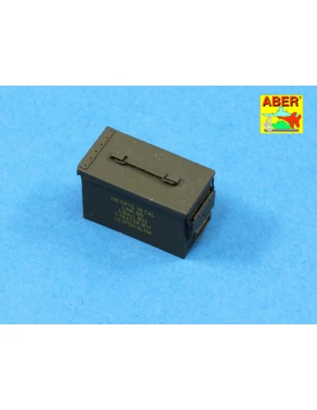 .50 cal. Amuunition with box set for M2 MG, 1/16 - Aber Models 16047