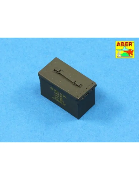 .50 cal. Amuunition with box set for M2 MG, 1/16 - Aber Models 16047