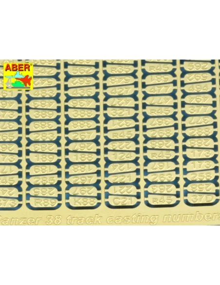 Panzer 38 track numbers, 1/16 - Aber Models 16053