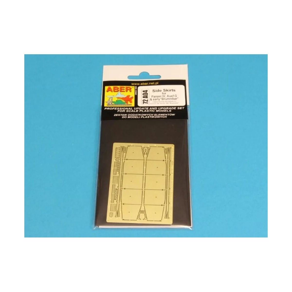 Side skirts for PzKpfw IVG, 1/72 - Aber Models 72 A04 Side skirts for PzKpfw IVG, 1/72 - Aber Models 72 A04