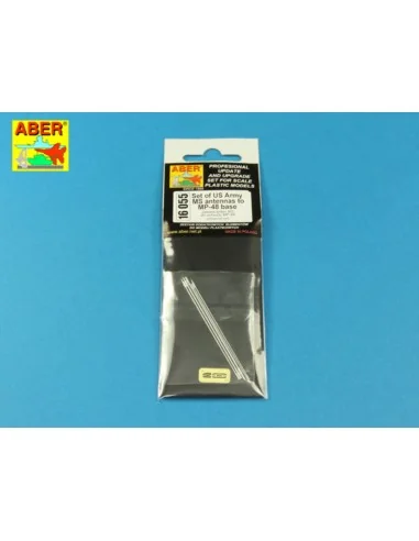 Set of US Army MS antennas to MP-48 base, 1/16 - Aber Models 16055
