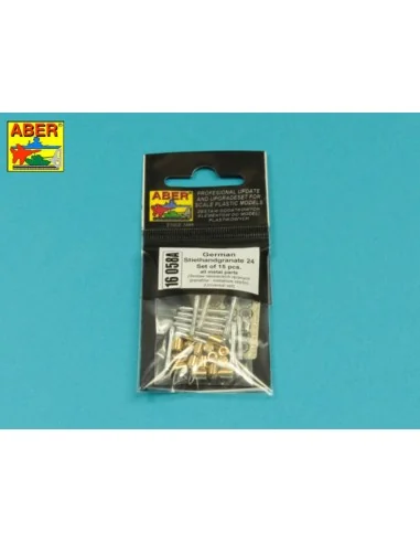German Stielhandgranate 24 –set of 15 pcs. All metal parts, 1/16 - ...