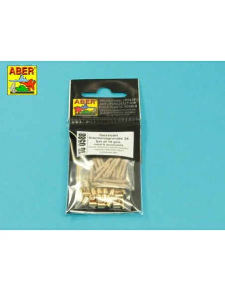 German Stielhandgranate 24 –set of 15 pcs. Metal and wood parts, 1/...