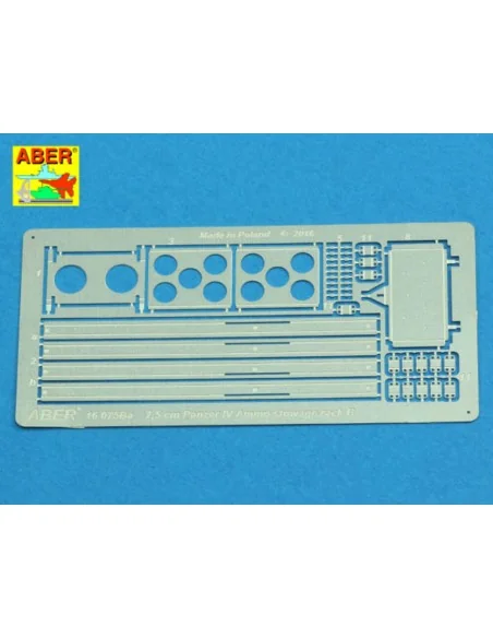 Ammo stowage rack type B for long rounds, 1/16 - Aber Models 16 075B