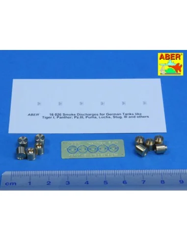 Smoke Discharges for rear granade racks, 1/16 - Aber Models 16101