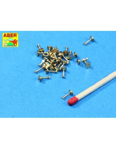 Imitation of Hexagonal bolts 1, 55 mm x 30 pcs., 1/16 - Aber Models...