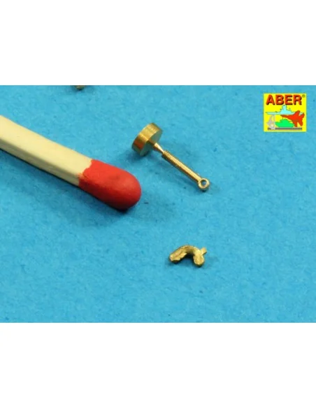 Wing nuts with turned bolt x 12 pcs., 1/16 - Aber Models 16105