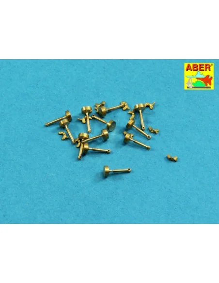 Wing nuts with turned bolt x 12 pcs., 1/16 - Aber Models 16105