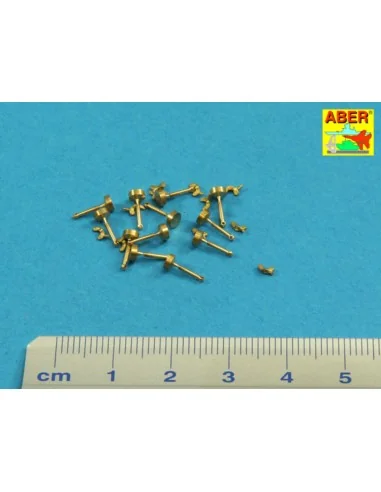 Wing nuts with turned bolt x 12 pcs., 1/16 - Aber Models 16105