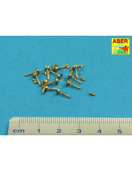 Wing nuts with turned bolt x 12 pcs., 1/16 - Aber Models 16105