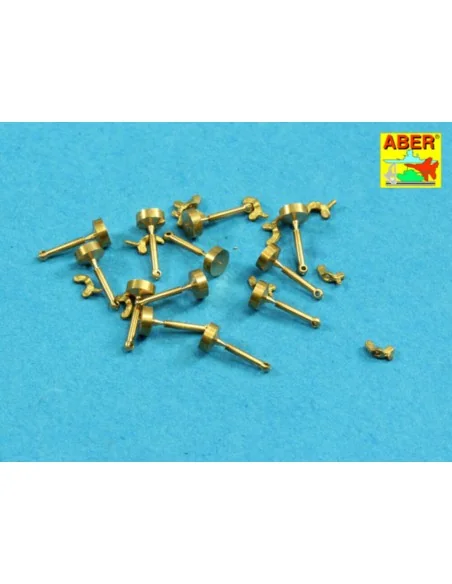 Wing nuts with turned bolt x 12 pcs., 1/16 - Aber Models 16105