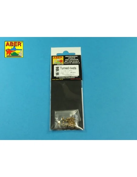 Turned rivets 0, 9 x1, 3 x 0, 5mm 40 pcs., 1/16 - Aber Models 16106