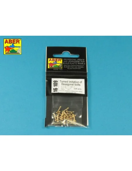 Turned imitation of Hexagonal bolts 1, 6 x 6, 0 mm x 25 pcs., 1/16 ...