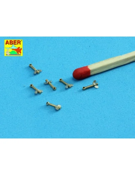 Wing nuts PE nuts with turned bolt x 30 pcs., 1/16 - Aber Models 16111