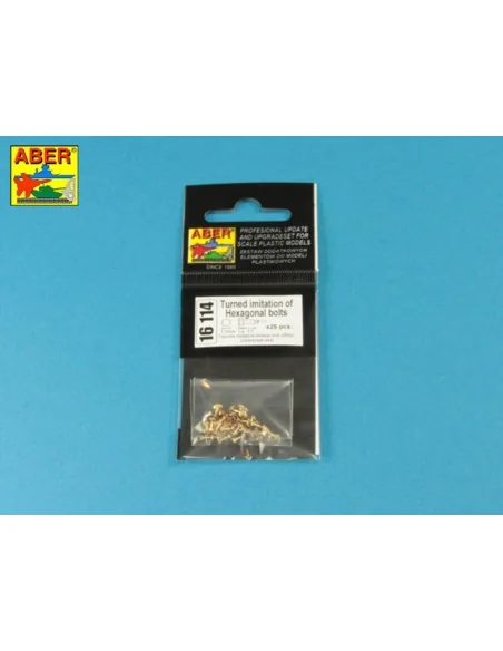 Turned imitation of Hexagonal bolts 1, 75 x 2, 20 mm x 25 pcs., 1/1...