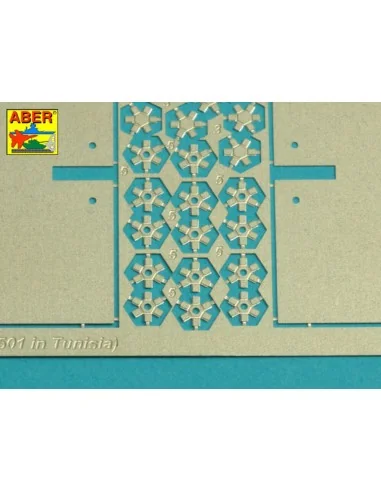 Tiger I, E Tunisia 501 abt.- Exhaust Covers, 1/16 - Aber Models 16144
