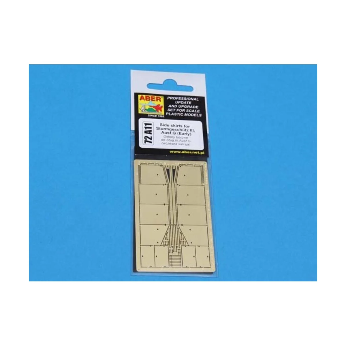 Side skirts for Stug. III-Early, 1/72 - Aber Models 72 A11 Side skirts for Stug. III-Early, 1/72 - Aber Models 72 A11