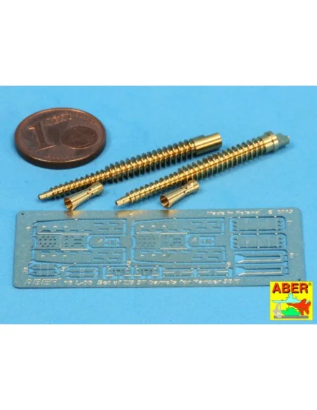 Set of two barrels ZB 37 for Panzer 38(t), 1/16 - Aber Models 16 L-06
