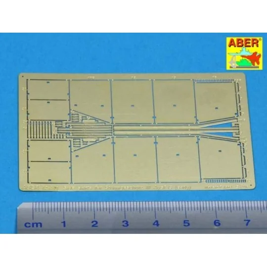 Side skirts for Stug. III-Early, 1/72 - Aber Models 72 A11 Side skirts for Stug. III-Early, 1/72 - Aber Models 72 A11