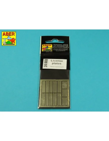 License plates, 1/24 - Aber Models 24003