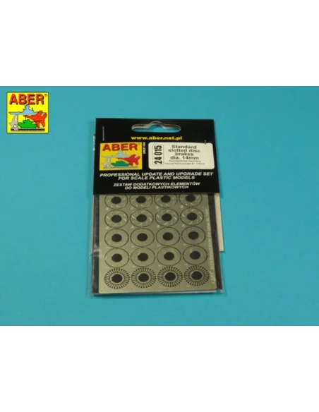 Standart slotted discs brakes dia.14mm, 1/24 - Aber Models 24015