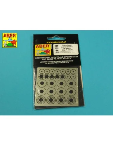 Standard drilled discs brakes dia 14mm, 1/24 - Aber Models 24019