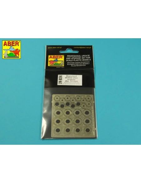 Standard drilled discs 12mm, 1/24 - Aber Models 24024
