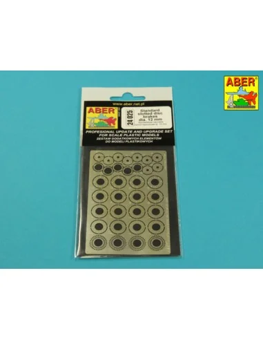 Standard slotted discs 12mm, 1/24 - Aber Models 24025