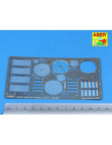 Grilles for Sd.Kfz.171 Panther Ausf.G late model, 1/25 - Aber Model...