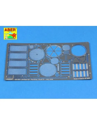 Grilles for Sd.Kfz.171 Panther Ausf.G late model, 1/25 - Aber Model...