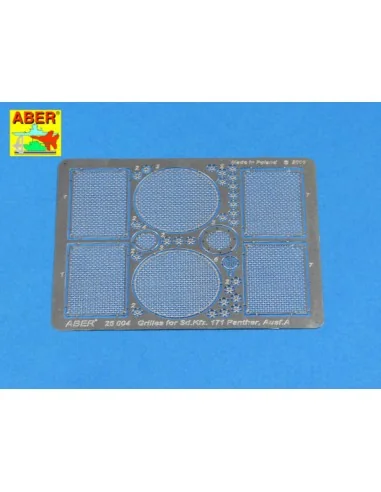 Grilles for Panther, Ausf.A/D, 1/25 - Aber Models 25004