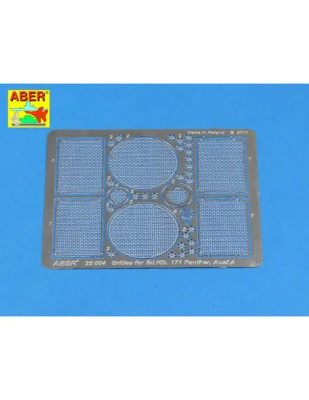 Grilles for Panther, Ausf.A/D, 1/25 - Aber Models 25004