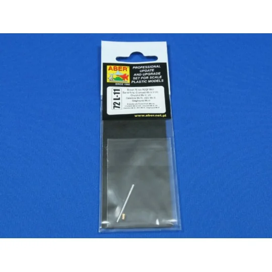 British 75mm ROQF MkV barrel for Cromwell, 1/72 - Aber Models 72 L-11