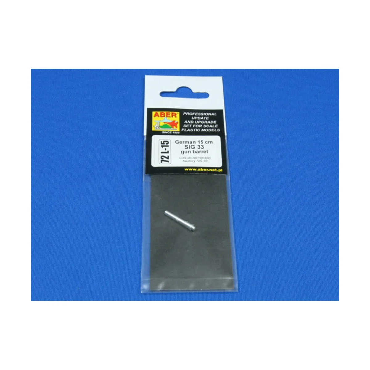 German 15 cm SiG33 gun barrel, 1/72 - Aber Models 72 L-15 German 15 cm SiG33 gun barrel, 1/72 - Aber Models 72 L-15