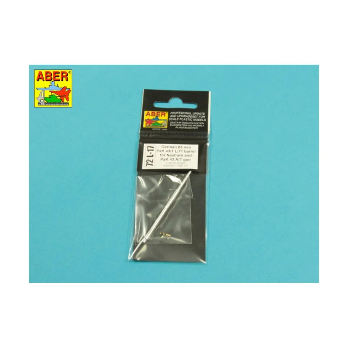 German PaK43/1 gun barrel for Nashorn, 1/72 - Aber Models 72 L-17
