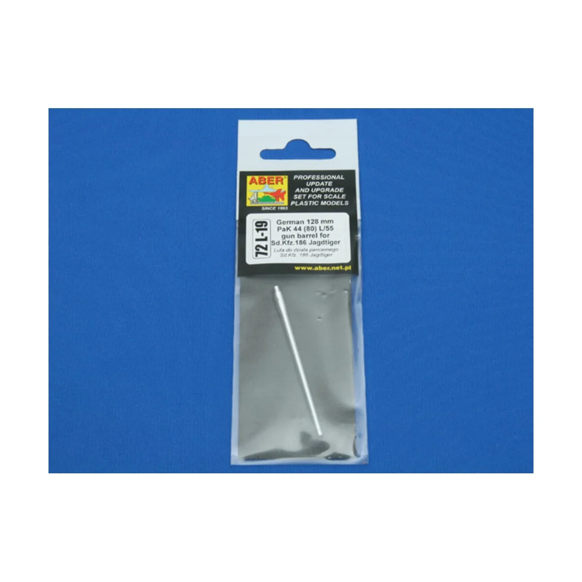 German gun barrel for Sd.Kfz.168 Jagdtiger, 1/72 - Aber Models 72 L-19 German gun barrel for Sd.Kfz.168 Jagdtiger, 1/72 - Aber Models 72 L-19