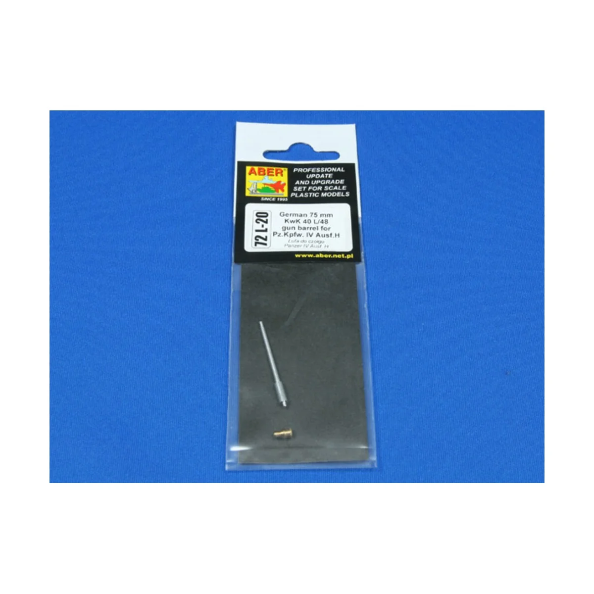 German gun barrel for Pz.Kpfw IV. Ausf, H, 1/72 - Aber Models 72 L-20 German gun barrel for Pz.Kpfw IV. Ausf, H, 1/72 - Aber Models 72 L-20