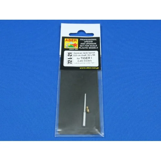 German tank barrel for Tiger I (late), 1/72 - Aber Models 72 L-21 German tank barrel for Tiger I (late), 1/72 - Aber Models 72 L-21
