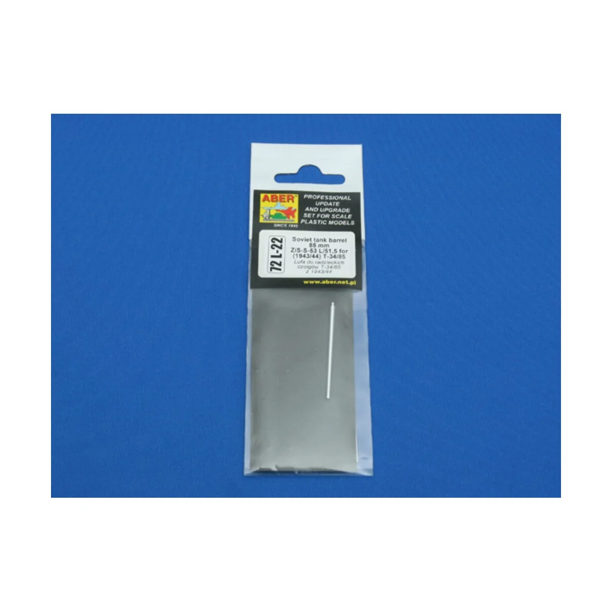 Soviet tank barrel for T-34/85 (1943/44), 1/72 - Aber Models 72 L-22