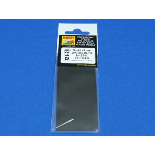 Soviet tank barrel for BT-5, BT-7, BA-6, 1/72 - Aber Models 72 L-28 Soviet tank barrel for BT-5, BT-7, BA-6, 1/72 - Aber Models 72 L-28