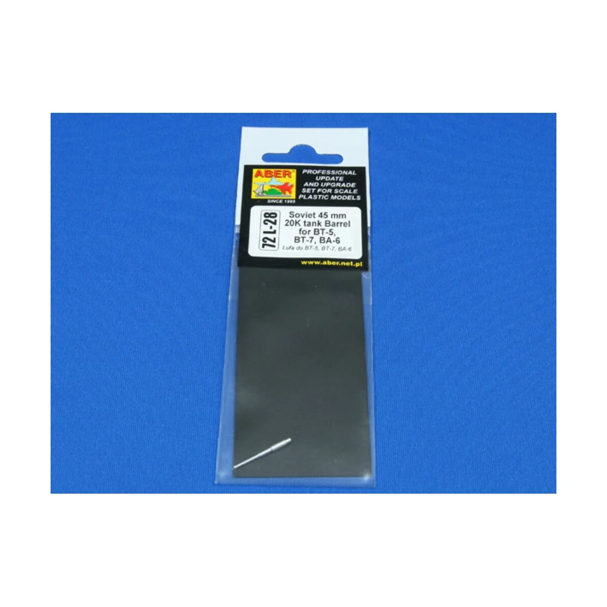 Soviet tank barrel for BT-5, BT-7, BA-6, 1/72 - Aber Models 72 L-28 Soviet tank barrel for BT-5, BT-7, BA-6, 1/72 - Aber Models 72 L-28