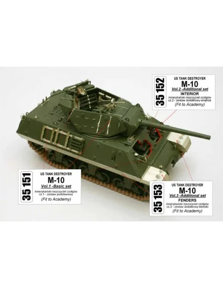 US Tank Destroyer M-10 - Vol.3 - Fenders, 1/35 - Aber Models 35153