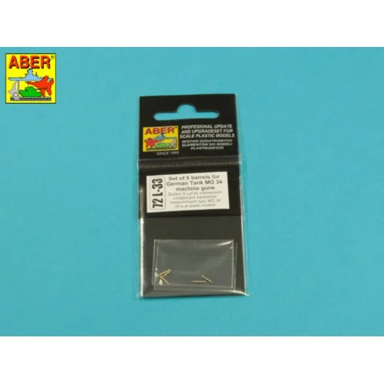 Set 0f 5 Barrels for Tank MG 34, 1/72 - Aber Models 72 L-33