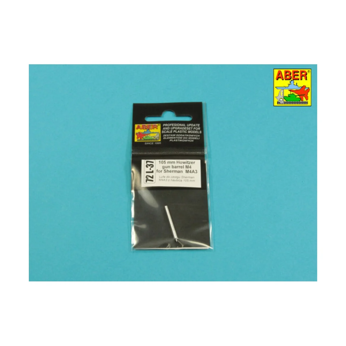U.S. 105mm Barrel for Sherman, 1/72 - Aber Models 72 L-37 U.S. 105mm Barrel for Sherman, 1/72 - Aber Models 72 L-37