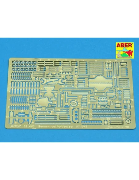 German tool holders set till 1943, 1/35 - Aber Models 35 A003