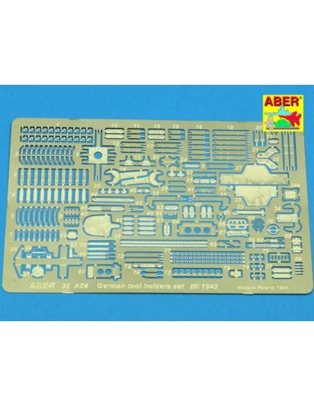 German tool holders set from 1943-1945, 1/35 - Aber Models 35 A004