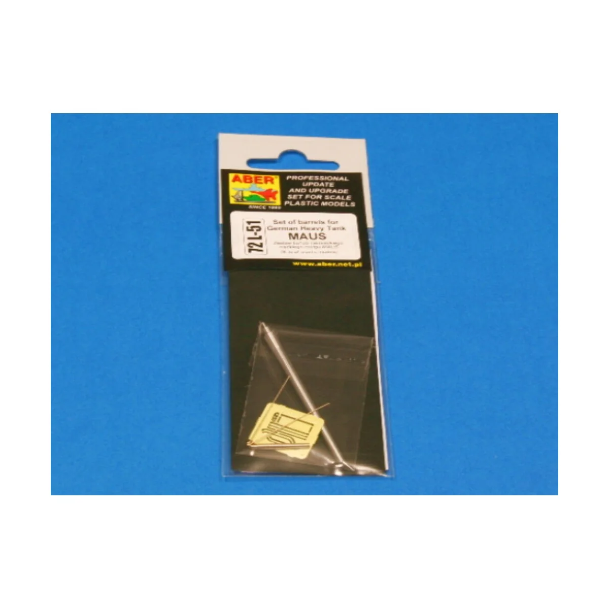 Barrels for Tank MAUS, 1/72 - Aber Models 72 L-51 Barrels for Tank MAUS, 1/72 - Aber Models 72 L-51